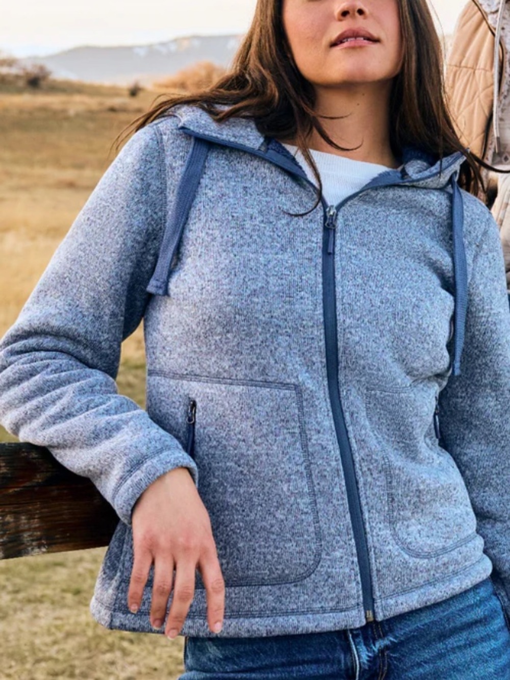 Women's Free Country Mountain Fleece Jacket Blue Size XXL